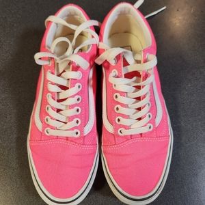 Hot Pink Classic Lace Up Vans